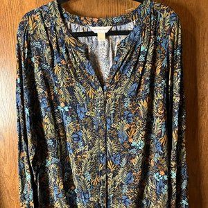 Christopher & Banks long sleeve button down blouse, sz L